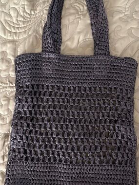 Old Navy Straw-Paper Crochet Tote/Bag